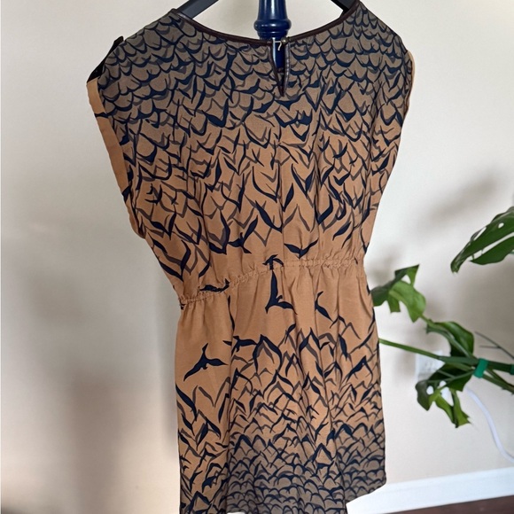 Double Zero Patterned Dress with Faux Leather accents, Size M - Picture 8 of 10